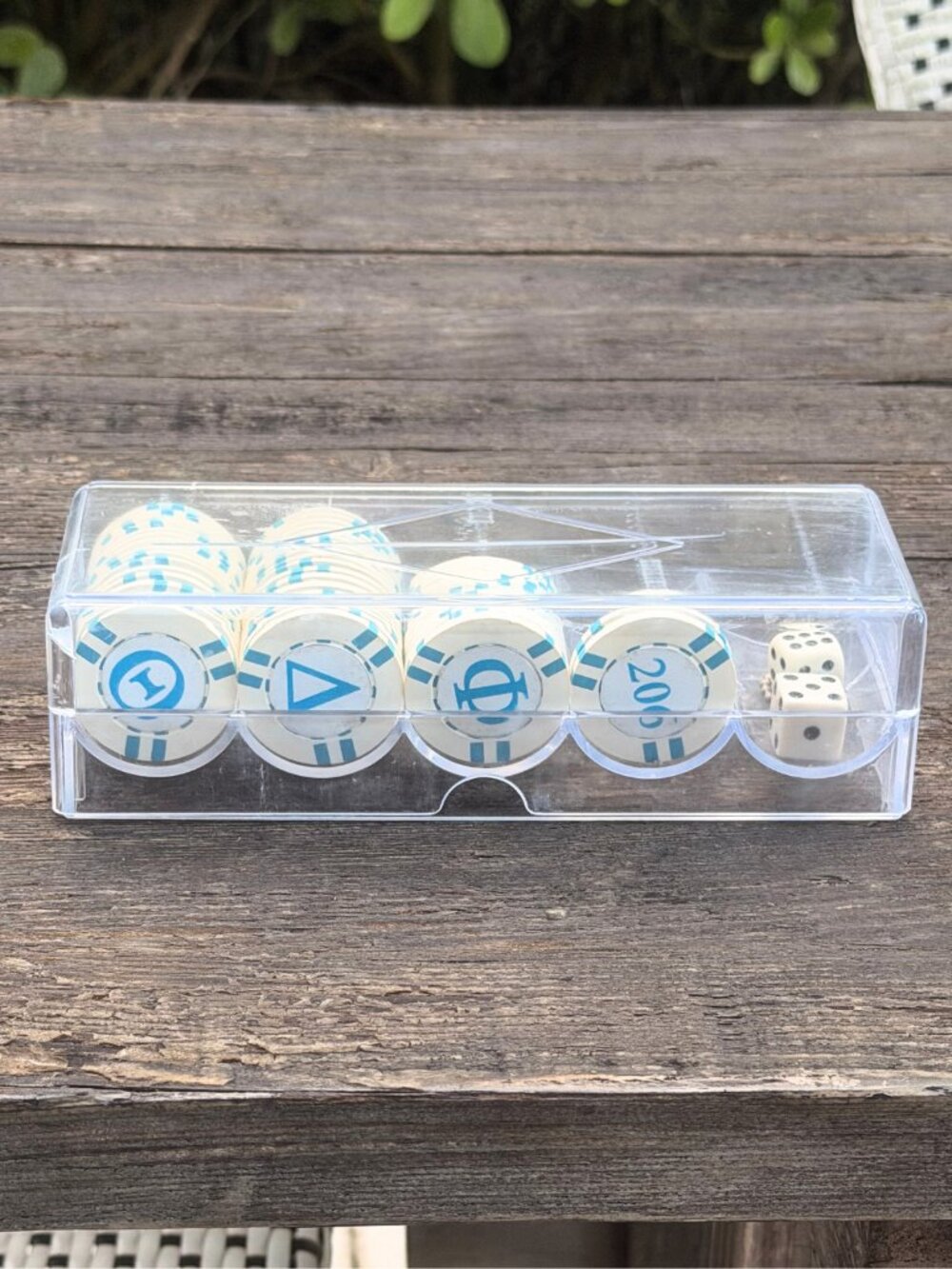 Vintage Fraternity Poker Gaming Chips Phi Delta Theta Greek Expansion Set Case